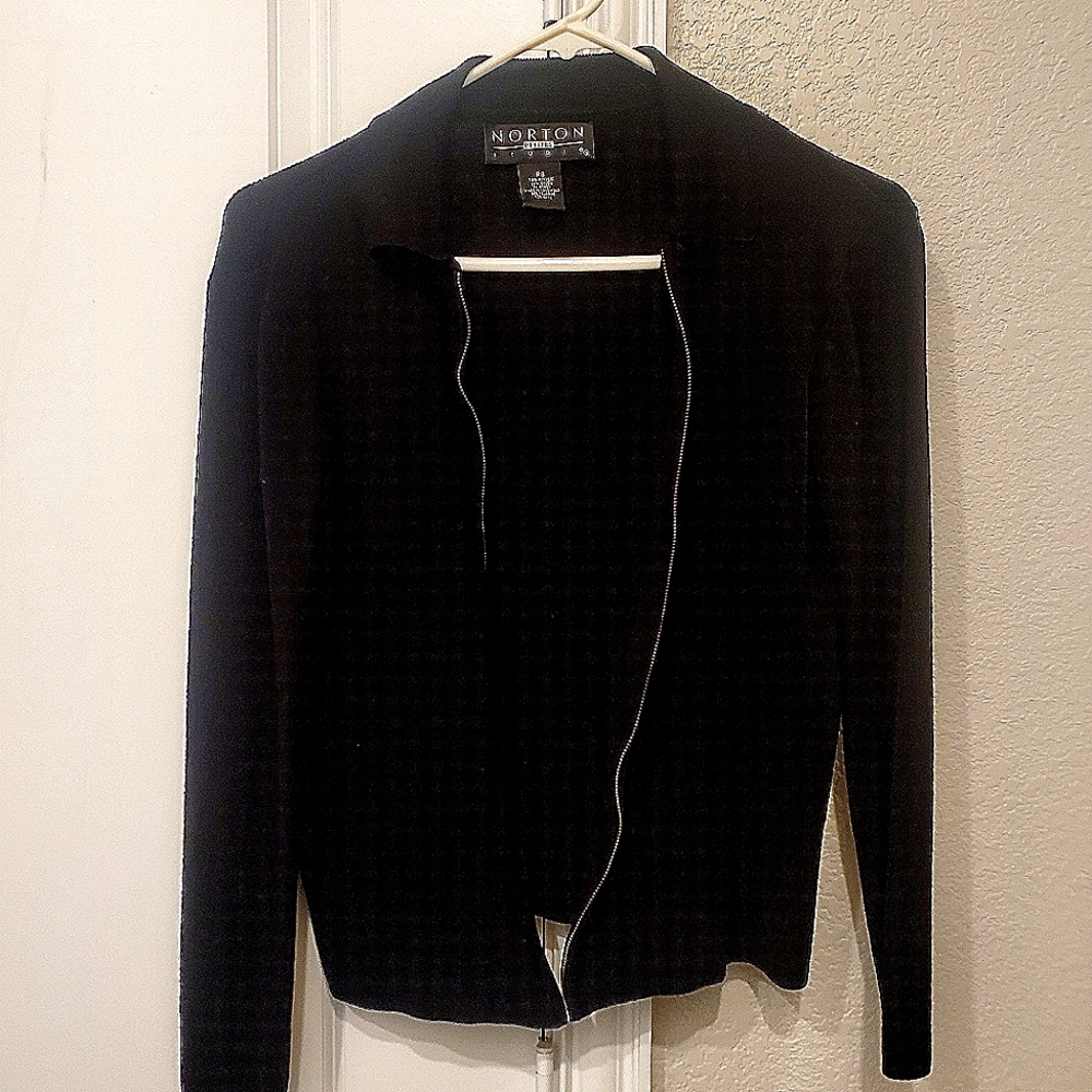 Norton Studio Petites Small Black Sweater
